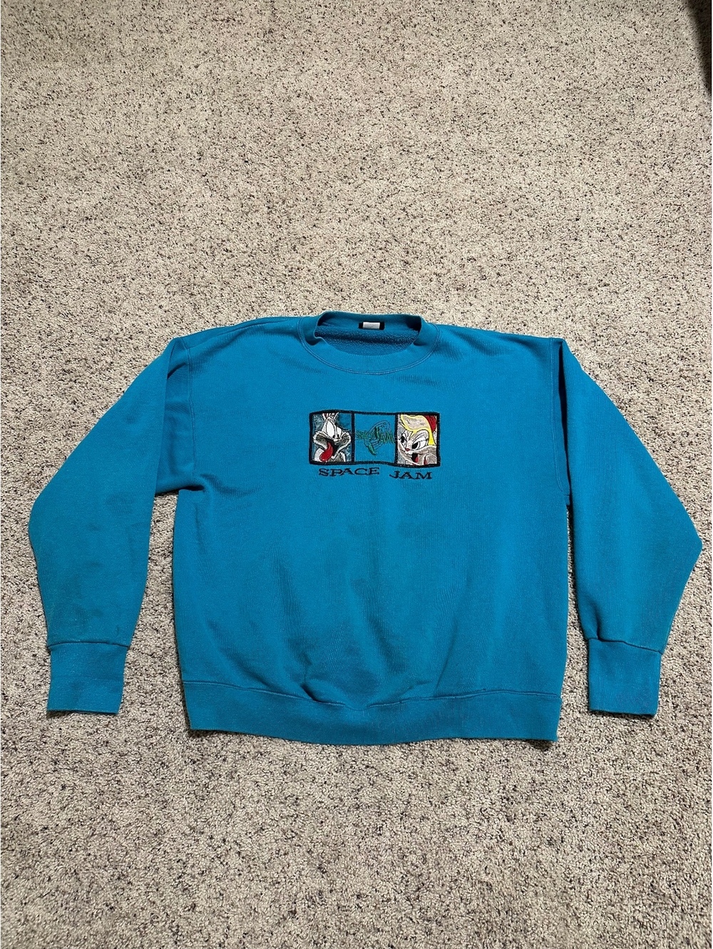Vintage Warner Bros. Space Jam Embroidered Crewneck Sweatshirt